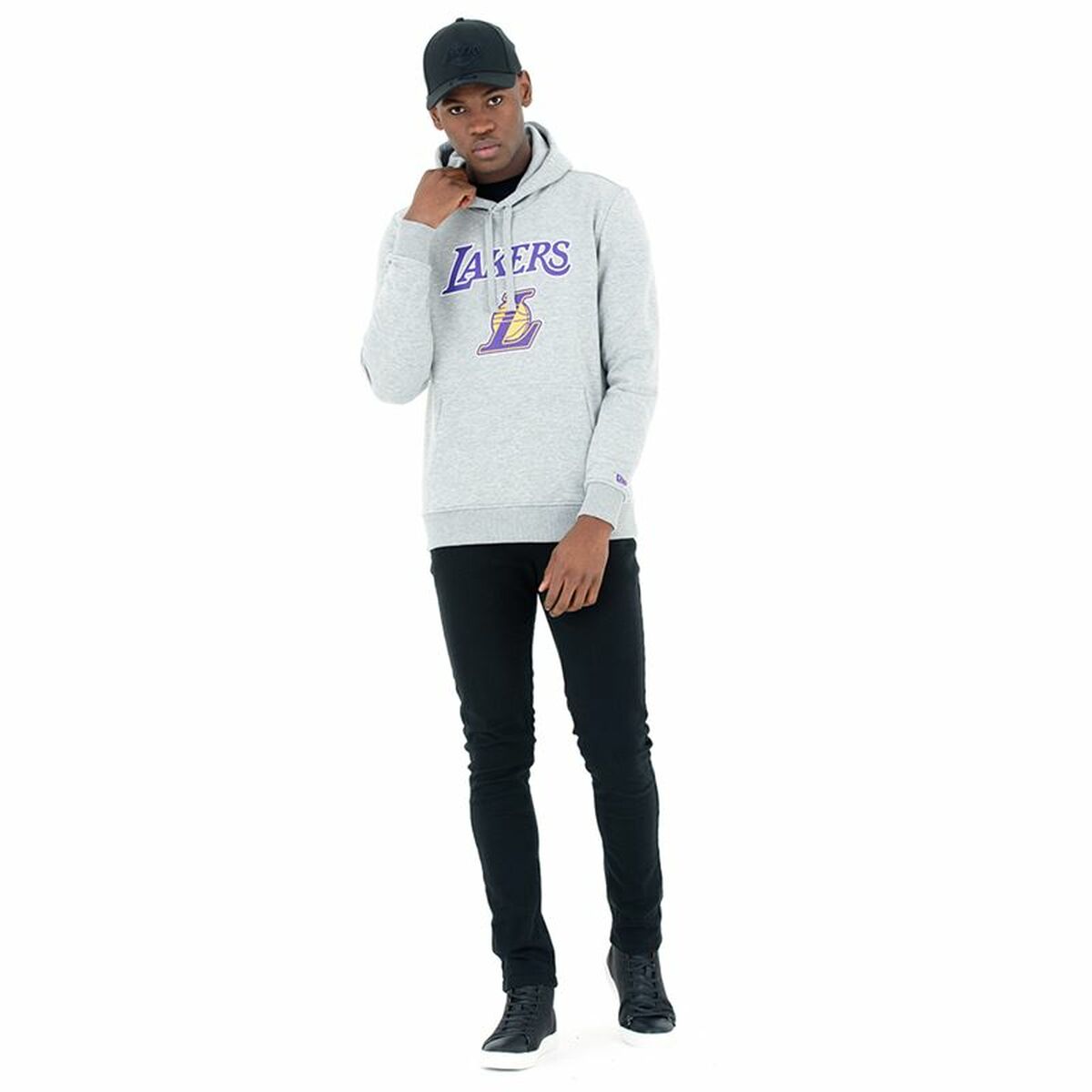 Unisex huppari New Era LA Lakers Harmaa