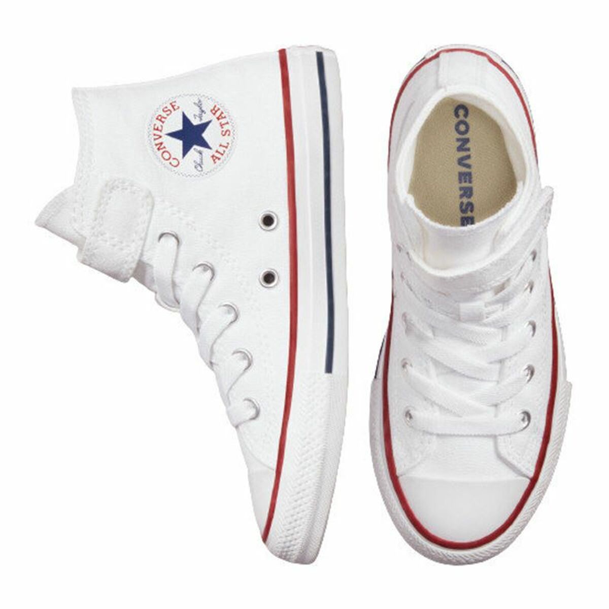 Lasten urheilukengät Converse All Star Easy-On high Valkoinen