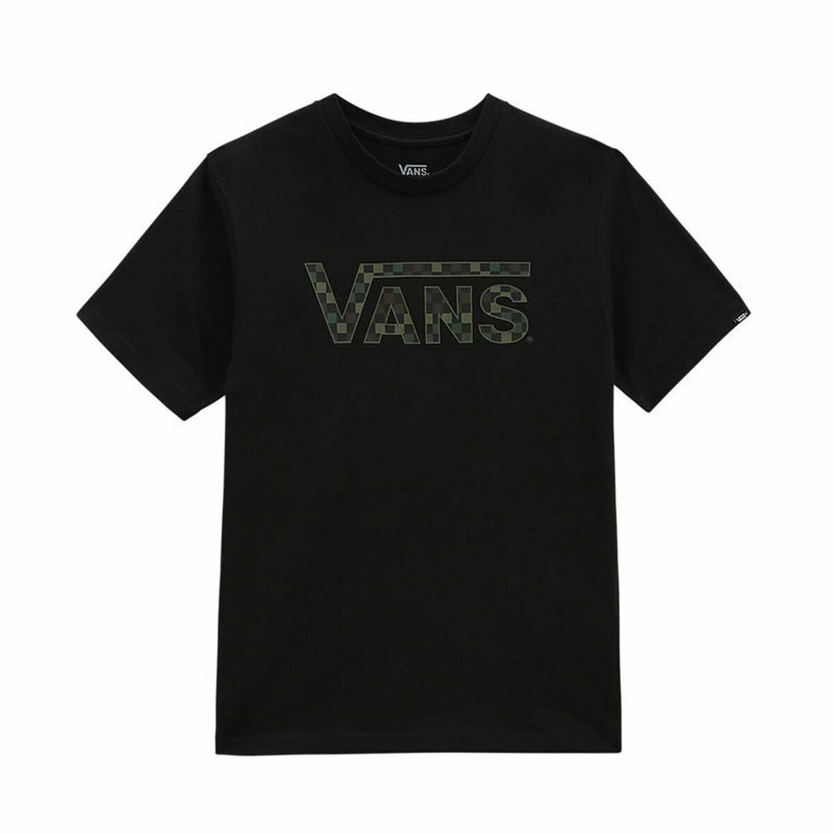 Lasten T-paita Vans Checkered Vans-B Musta