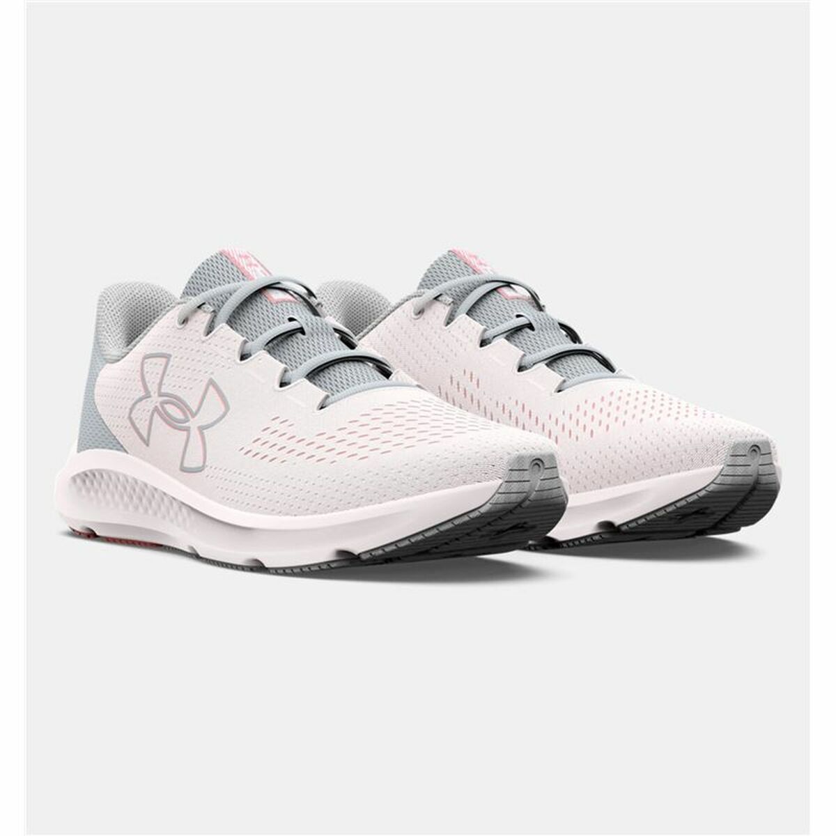 Running Shoes for Adults Under Armour Charged  White Grey