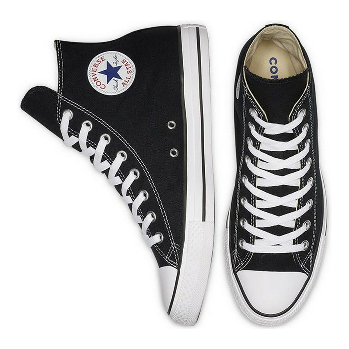 Miesten rennot kävelykengät Converse Chuck Taylor All Star High Top Musta