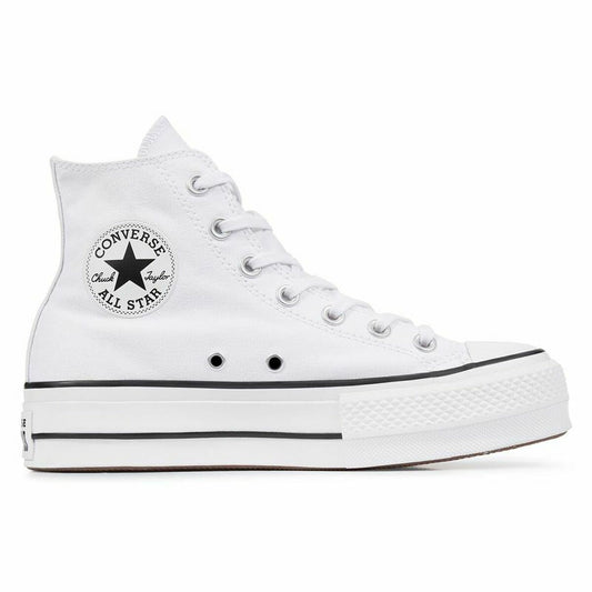 Naisten rennot kävelykengät Converse All Star Platform High Top Valkoinen