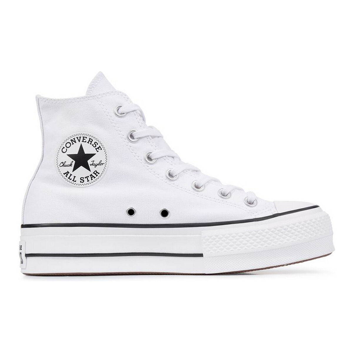 Naisten rennot kävelykengät Converse All Star Platform High Top Valkoinen