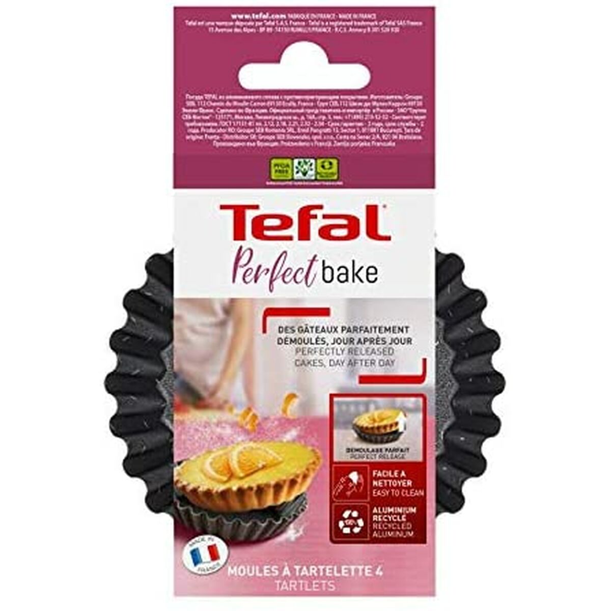 Piirakkavuoka Tefal J1608102 Ruskea Ø 11 cm 4 osaa