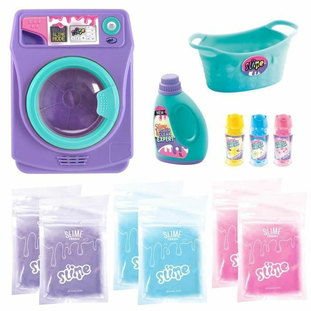 Slime Canal Toys Washing Machine Fresh Scented Purppura