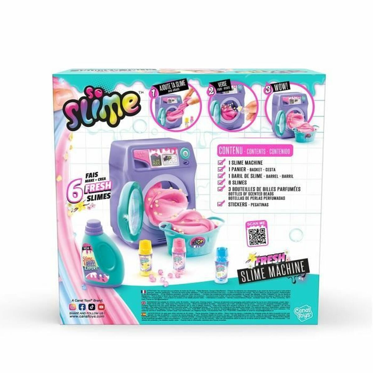 Slime Canal Toys Washing Machine Fresh Scented Purppura