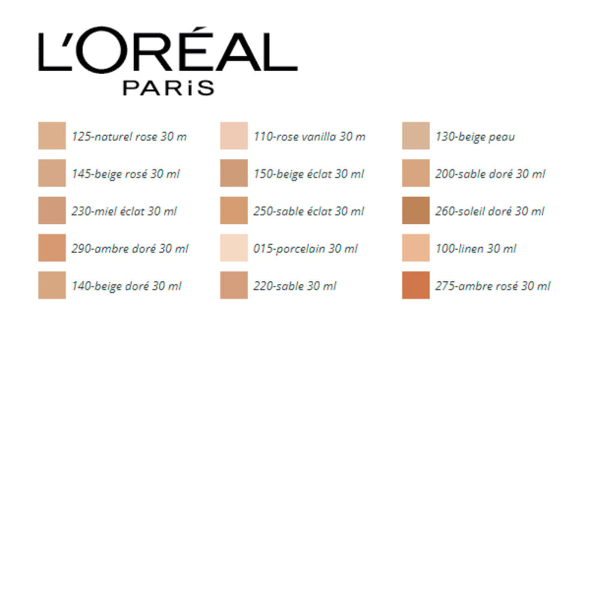 ፈሳሽ ሜካፕ ፕሪመር የማይበገር 24H L'Oreal Make Up (30 ሚሊ) (30 ሜትር) (30 ሚሊ)