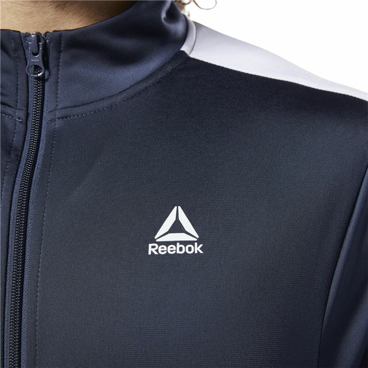 Miesten urheilutakki Reebok Essentials Linear Logo Tummansininen