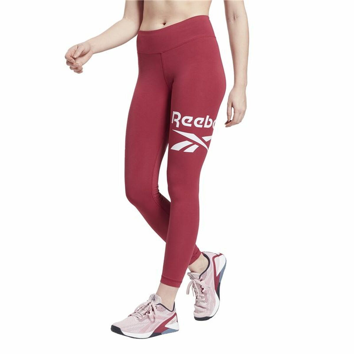 Sport leggings for Women Reebok Identity Logo Red