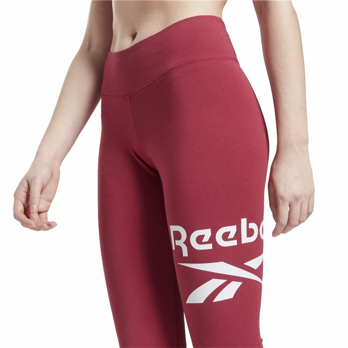 Sport leggings for Women Reebok Identity Logo Red