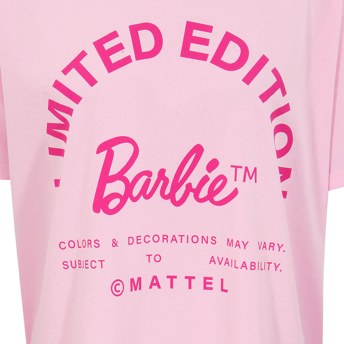 Lyhythihainen paita Barbie Limited Edition Vaaleanpunainen Unisex