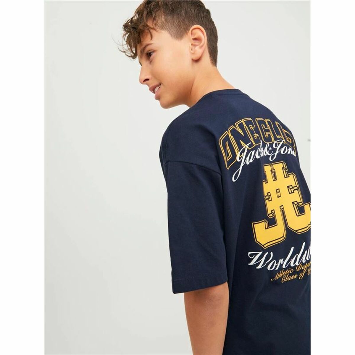 Lasten Lyhythihainen paita Jack & Jones Jorcole Back Print Laivastonsininen