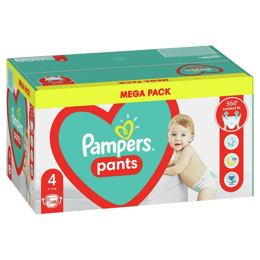 Kertakäyttövaipat Pampers Pants 4 (108 osaa)