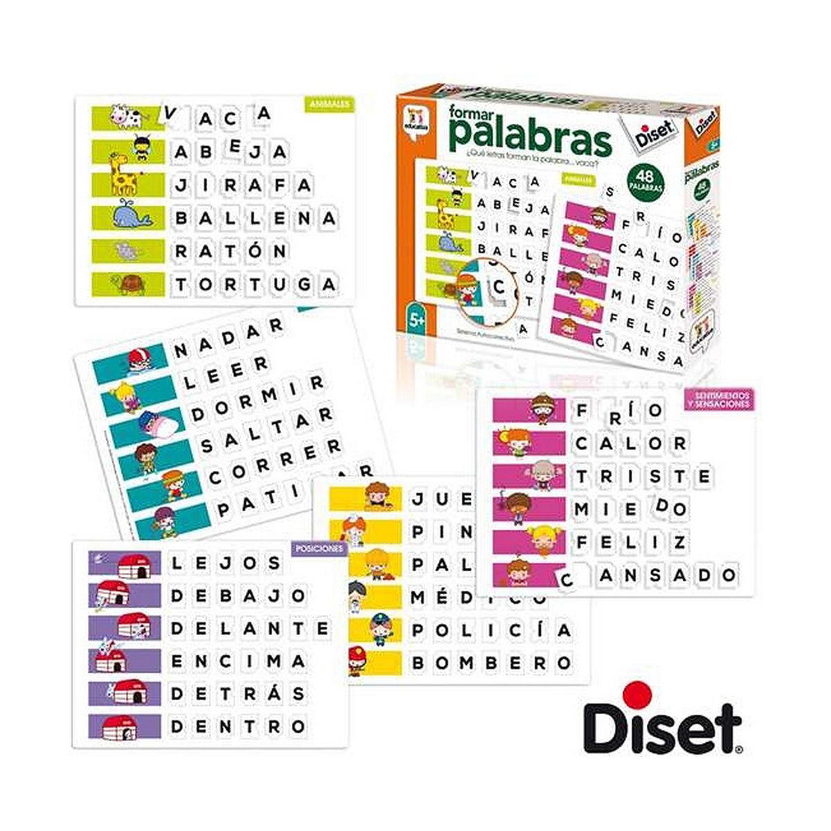 Opettavainen peli Diset Create Words (ES)