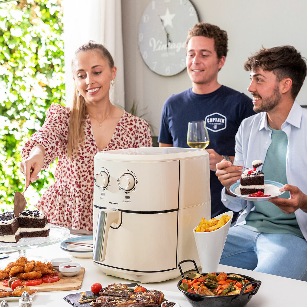 Airfryer InnovaGoods Kerma 5,5 L 1700 W Ruostumaton teräs (Kunnostetut Tuotteet B)