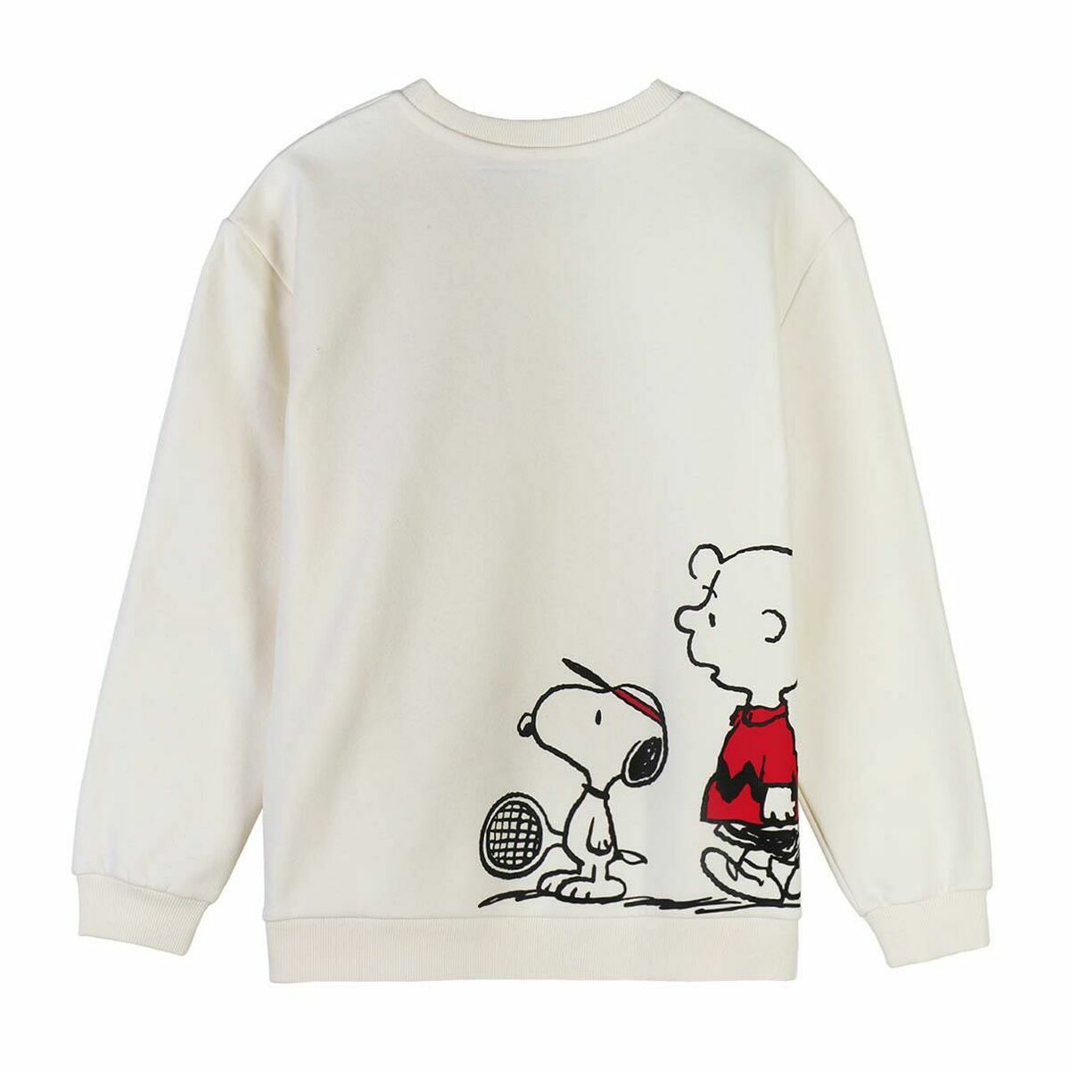 Naisten huputon collegepaita Snoopy Beige